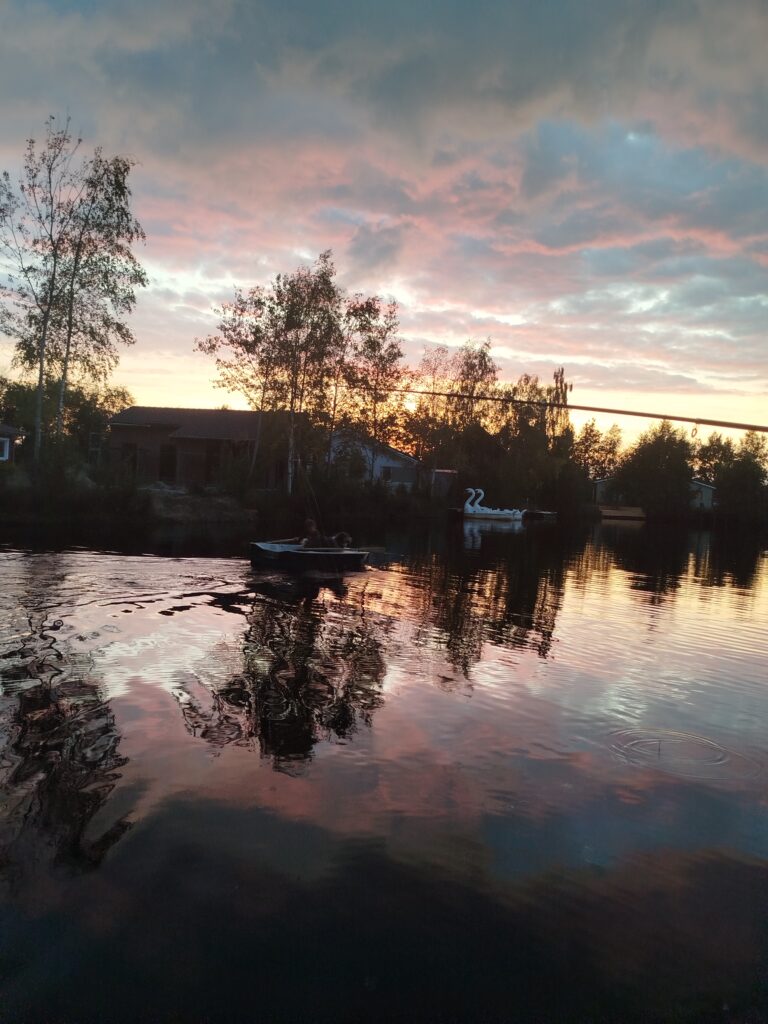 Abendhimmel Naturseechalet