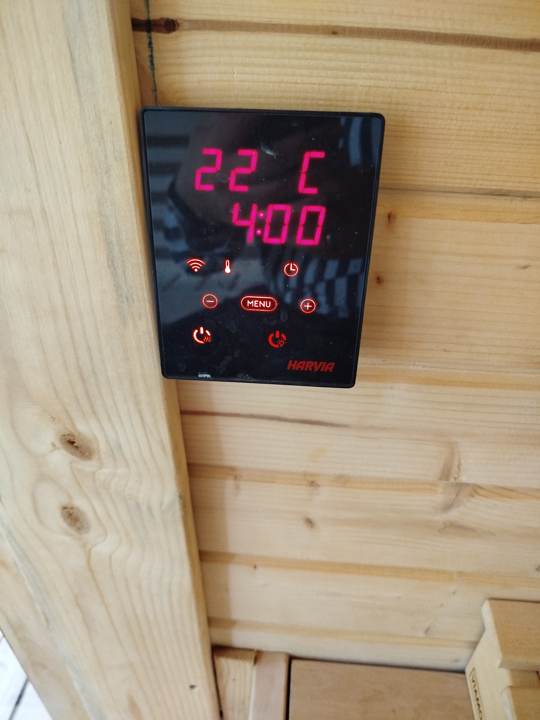 Bedienpanel der Sauna